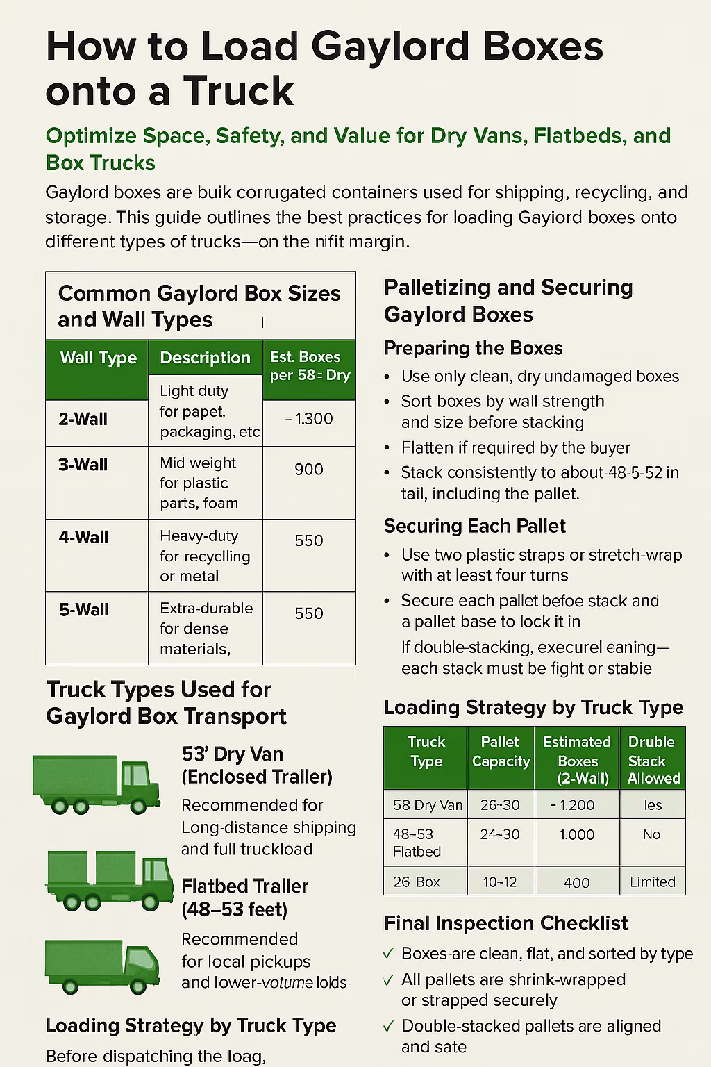 How to Load Gaylord Boxes onto a Truck